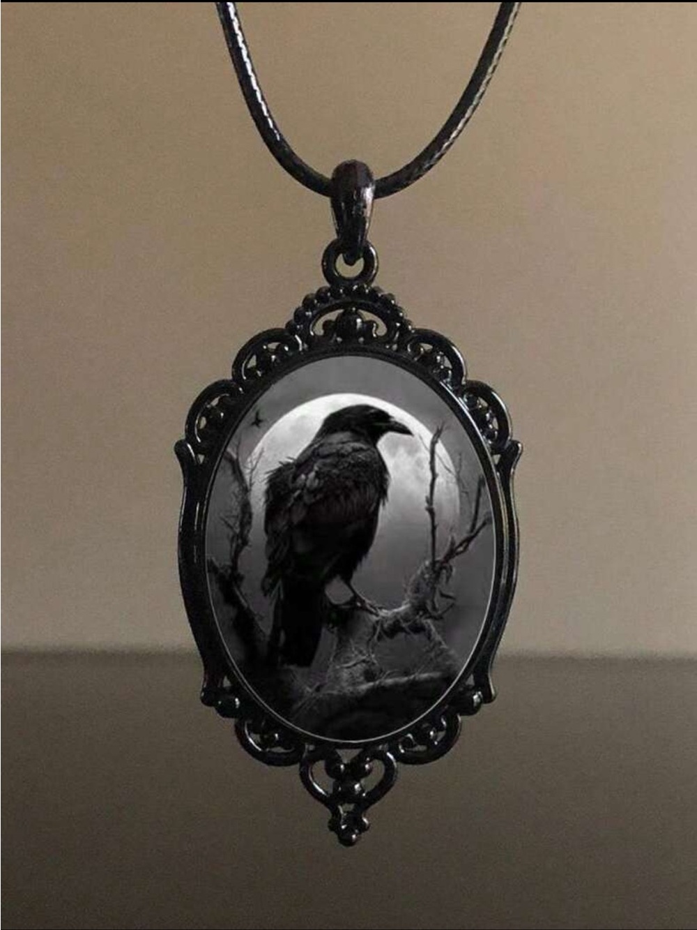 Gothic Raven Pendant Necklace NEW 🏷️